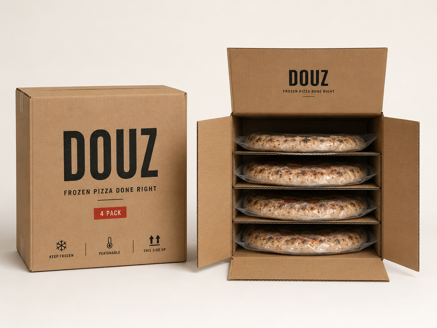 DOUZ Build Your Box — customizable frozen pizza bundle with 72-hour fermented crust, made in Chicago